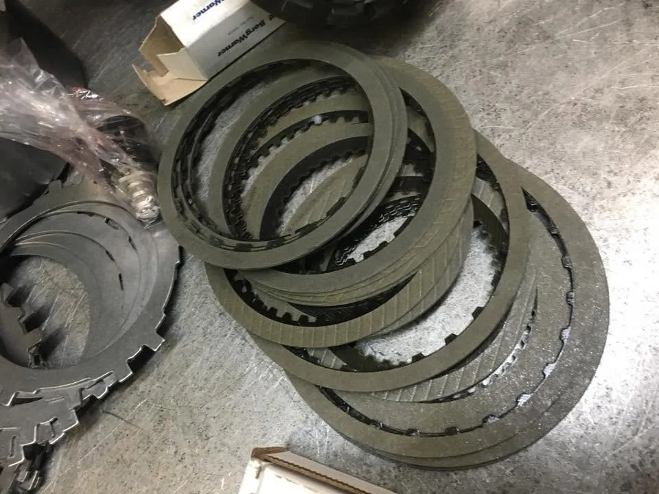 An empty, cleaned transmission case ready for reassembly.